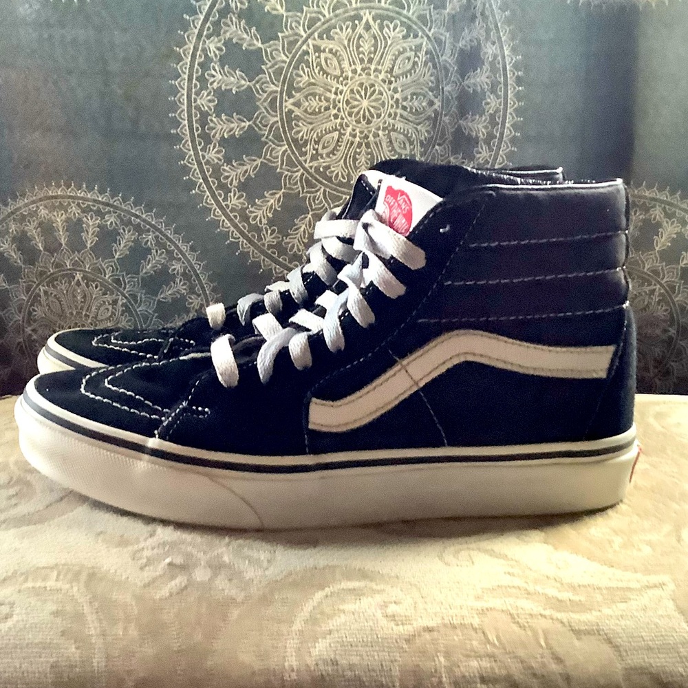 Vans Black High Top Skate Sneakers Shoes | Women’s Size 6.5